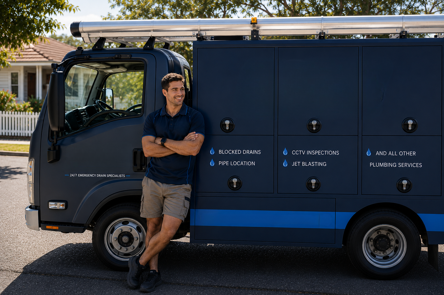 Plumber with Chiswick Blocked Drains van